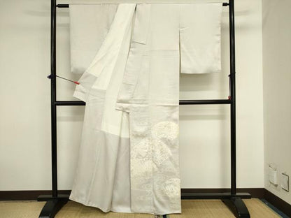 平和屋着物■豪華色留袖　刺繍　地紙風景花文　正絹　逸品　DABJ2917ya