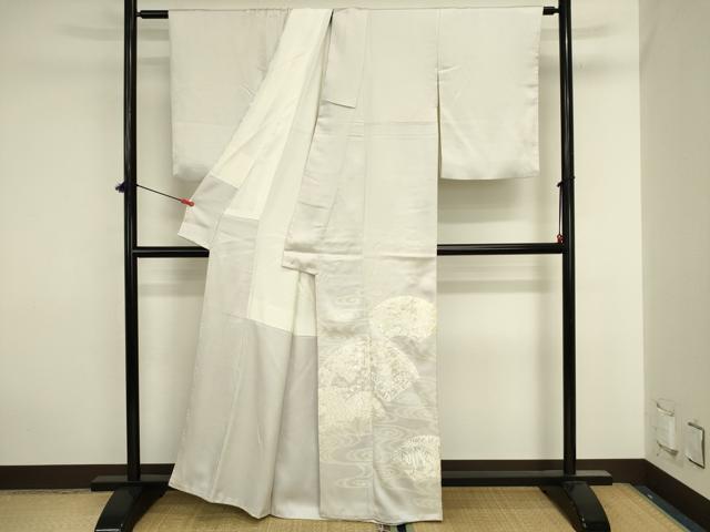平和屋着物■豪華色留袖　刺繍　地紙風景花文　正絹　逸品　DABJ2917ya