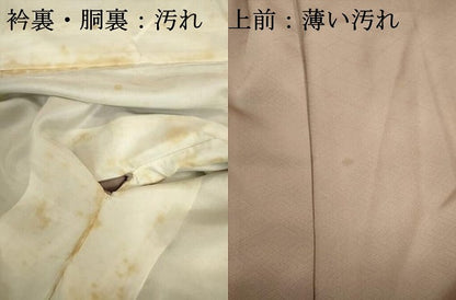 平和屋着物■上質な小紋　作家物　本草木染　菱尽くし地紋　暈し染め　正絹　逸品　DABJ2918ya