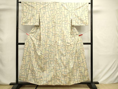 平和屋着物■本場大島紬　7マルキ　幾何学文　正絹　逸品　DABJ2922ya
