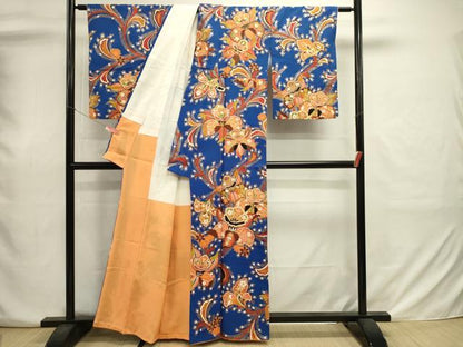 平和屋着物■訪問着　草花文　金彩　正絹　逸品　DABJ2926ya
