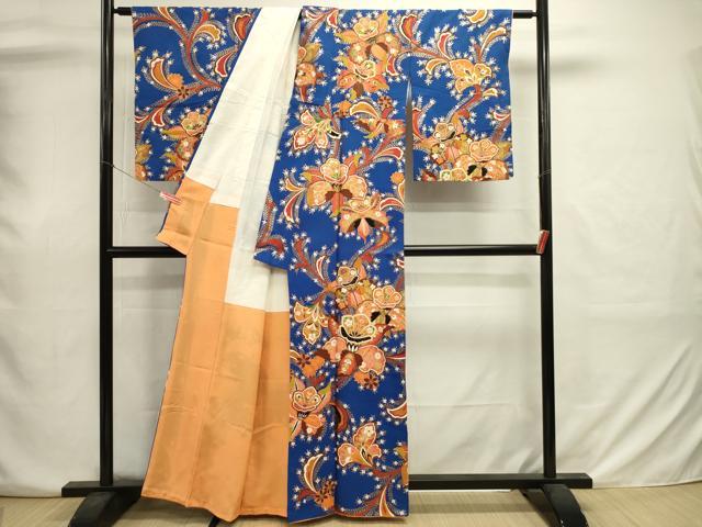 平和屋着物■訪問着　草花文　金彩　正絹　逸品　DABJ2926ya