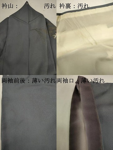 平和屋着物■訪問着　刺繍　草花文　暈し染め　金彩　正絹　逸品　DABJ2927ya