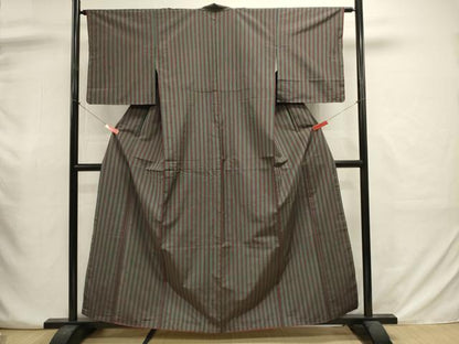 平和屋着物■上質な紬　間道　正絹　逸品　DABJ2934ya