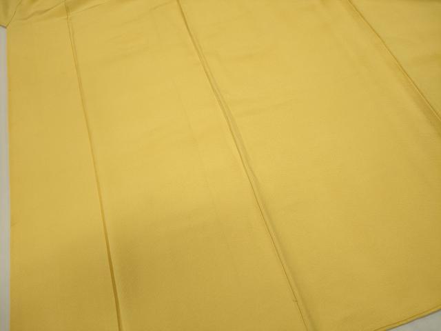 平和屋着物■上質な色無地　支子色　正絹　逸品　DABJ2942ya