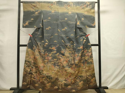 平和屋着物■訪問着　舞蝶花松文　宝尽くし　暈し染め　金彩　西武百貨店扱い　正絹　逸品　DABJ2946ya