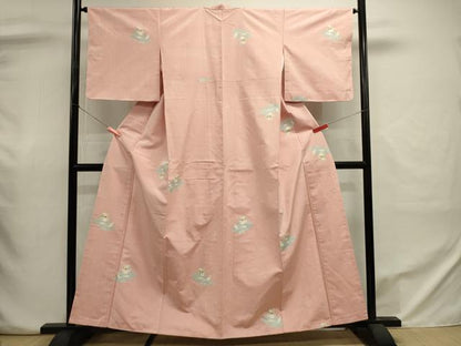 平和屋着物■上質な紬　草花文　正絹　逸品　DABJ2953ya