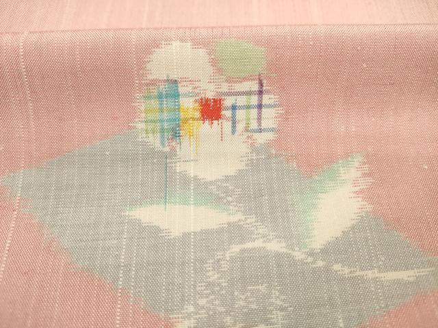 平和屋着物■上質な紬　草花文　正絹　逸品　DABJ2953ya