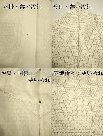 平和屋着物■上質な紬　亀甲尽くし　正絹　逸品　DABJ2954ya