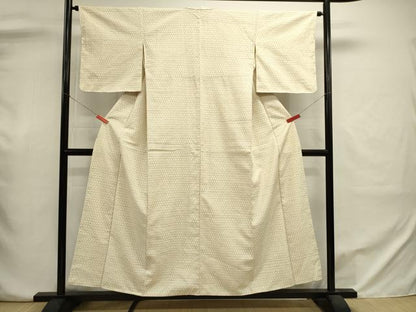 平和屋着物■上質な紬　亀甲尽くし　正絹　逸品　DABJ2954ya
