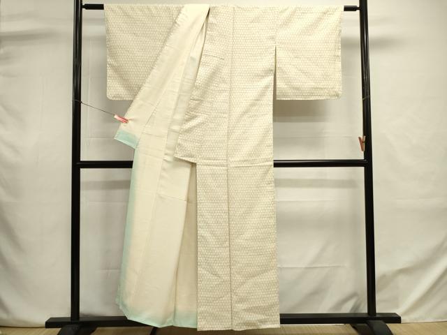 平和屋着物■上質な紬　亀甲尽くし　正絹　逸品　DABJ2954ya