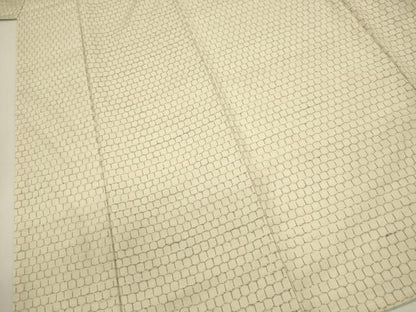 平和屋着物■上質な紬　亀甲尽くし　正絹　逸品　DABJ2954ya