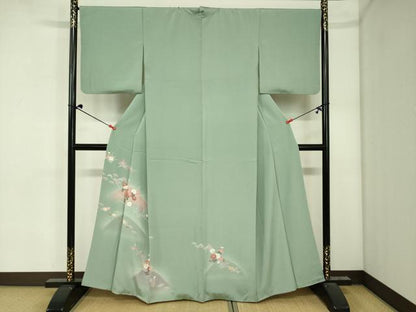 平和屋着物■訪問着　草花文　暈し染め　金彩　正絹　逸品　DABJ2960ya