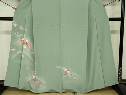 平和屋着物■訪問着　草花文　暈し染め　金彩　正絹　逸品　DABJ2960ya