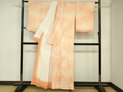 平和屋着物■上質な小紋　舞花文　暈し染め　正絹　逸品　DABJ2961ya