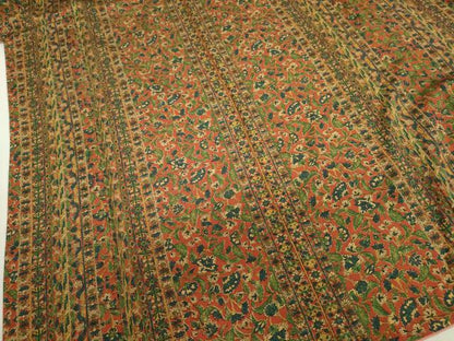 平和屋着物■上質な小紋　更紗花間道　正絹　逸品　DABJ2962ya