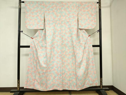 平和屋着物■上質な小紋　菊尽くし　正絹　逸品　DABJ2963ya