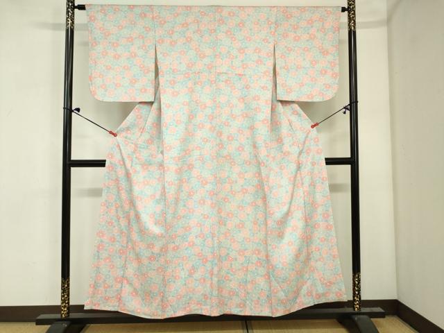 平和屋着物■上質な小紋　菊尽くし　正絹　逸品　DABJ2963ya