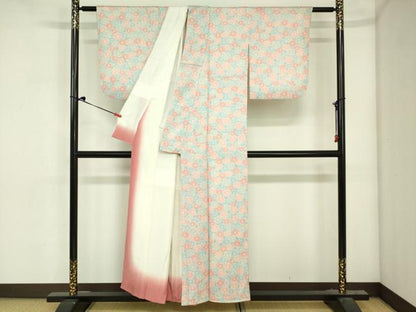 平和屋着物■上質な小紋　菊尽くし　正絹　逸品　DABJ2963ya