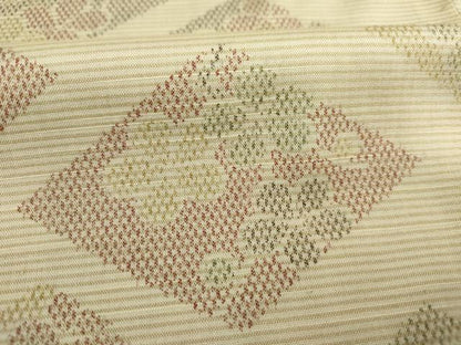 平和屋着物■上質な紬　花菱文　正絹　逸品　DABJ2964ya