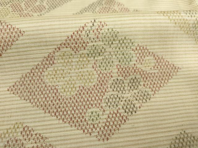 平和屋着物■上質な紬　花菱文　正絹　逸品　DABJ2964ya