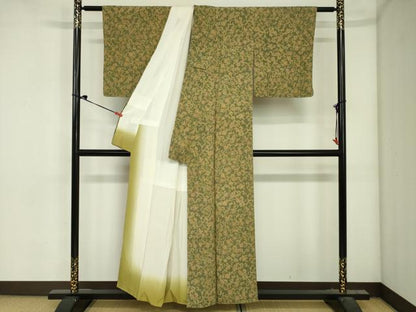 平和屋着物■上質な小紋　更紗花唐草文　正絹　逸品　DABJ2965ya