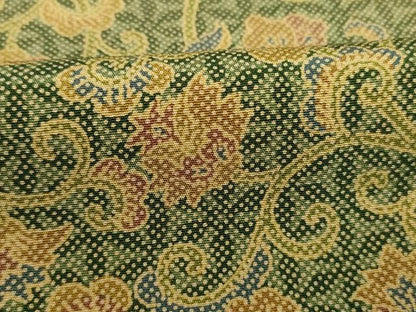 平和屋着物■上質な小紋　更紗花唐草文　正絹　逸品　DABJ2965ya
