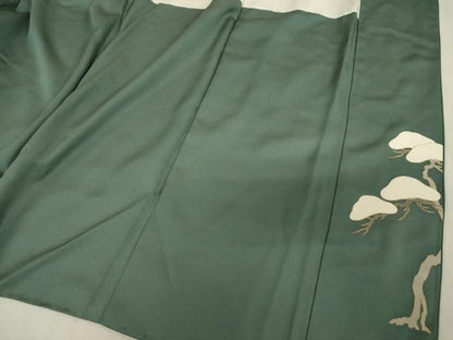 平和屋着物■豪華色留袖　駒刺繍　枝松文　暈し染め　金彩　正絹　逸品　DABJ2972ya