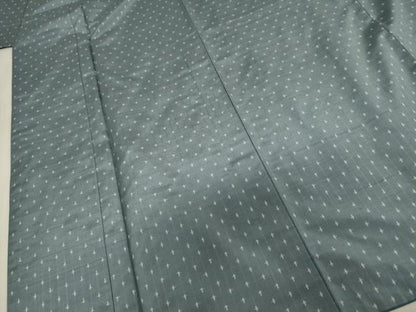 平和屋着物■上質な紬　十字絣文様　正絹　逸品　DABJ2974ya