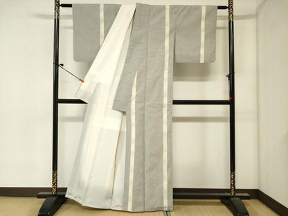 平和屋着物■上質な紬　80亀甲　間道　正絹　逸品　DABJ2975ya