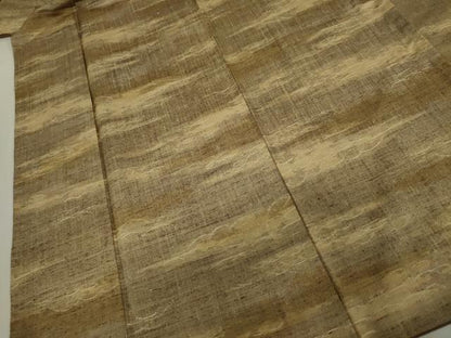 平和屋着物■上質な紬　横段芝文　正絹　逸品　DABJ2987ya