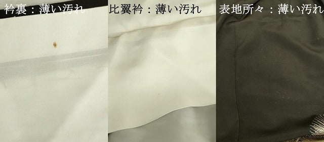 平和屋着物■豪華黒留袖　総刺繍　鳳凰松文　金銀糸　正絹　逸品　DABJ2988ya