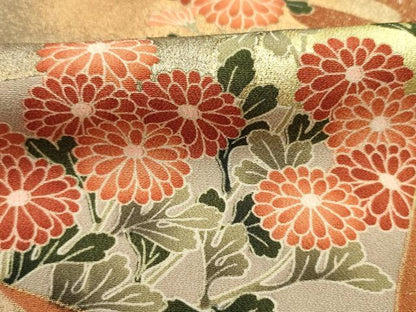 平和屋着物■豪華黒留袖　色紙重ね花文　鶴　暈し染め　金彩　正絹　逸品　DABJ2993ya