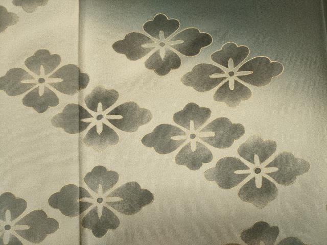平和屋着物■色留訪問着　花菱文　澤井豊泉　暈し染め　金彩　正絹　逸品　DABJ2999ya