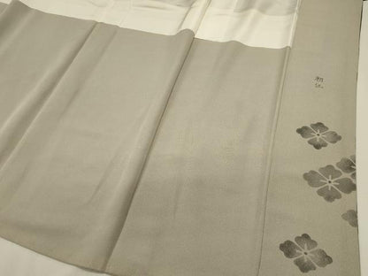 平和屋着物■色留訪問着　花菱文　澤井豊泉　暈し染め　金彩　正絹　逸品　DABJ2999ya