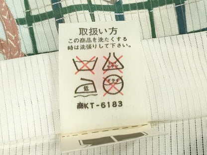 平和屋着物＊夏物　お宮参り　男の子　祝着　産着　初着　のしめ　絽　鷹　鷲　兜　銀彩　逸品　DABJ3016ea