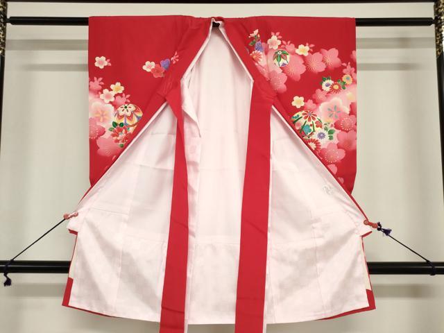 平和屋着物[]お宮参り　女の子　祝着　産着　初着　のしめ　鞠桜文　金彩　逸品　DABJ3026ea