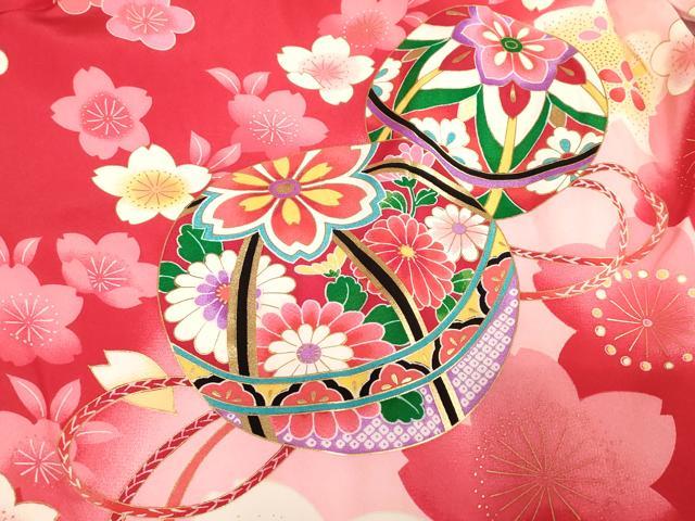 平和屋着物[]お宮参り　女の子　祝着　産着　初着　のしめ　鞠桜文　金彩　逸品　DABJ3026ea