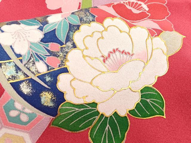 平和屋着物[]お宮参り 女の子 祝着 産着 初着 のしめ 束ね熨斗花鞠文 暈し染め 金彩 逸品 DABJ3042ea