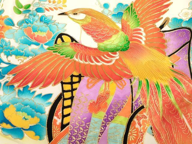 平和屋着物[]お宮参り 女の子 祝着 産着 初着 のしめ 駒刺繍 鳳凰御所車花文 金彩 逸品 DABJ3044ea