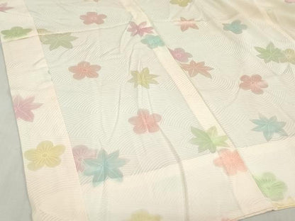 平和屋着物[]女の子　子供　長襦袢　無双仕立て　舞花地紋　暈し染め　半衿刺繍　逸品　DABJ3050ea