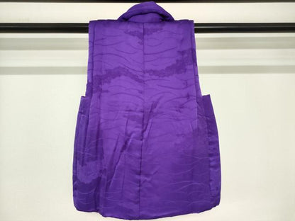 平和屋着物[]七五三　女の子　子供　被布　芝地紋　本紫色　逸品　DABJ3054ea