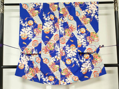平和屋着物[]七五三　女の子　３歳　祝着　三つ身　鼓鞠文　枝梅　逸品　DABJ3058ea