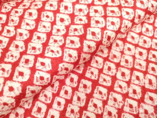 平和屋着物[]七五三　女の子　３歳　祝着　三つ身　蜘蛛絞り　総絞り　逸品　DABJ3060ea