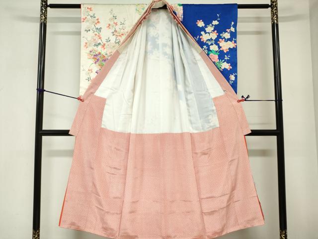 平和屋着物[]七五三　女の子　７歳　祝着　四つ身　駒刺繍　楽器花文　金彩　逸品　DABJ3065ea