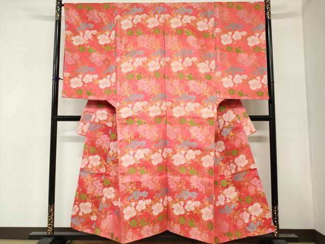 平和屋着物∵女の子　十三参り　子供　舞梅文　金糸　胴抜き仕立て　DABJ3070ea