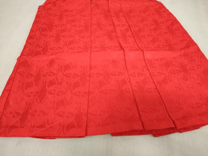平和屋着物[]女の子　子供　行灯袴　双鶴地紋　緋色　DABJ3080ea