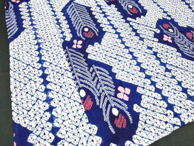 平和屋着物∴夏物　浴衣　有松鳴海絞り　松葉間道　綿　逸品　DABJ3091ea