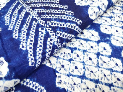 平和屋着物∴夏物　浴衣　有松鳴海絞り　松葉間道　綿　逸品　DABJ3091ea