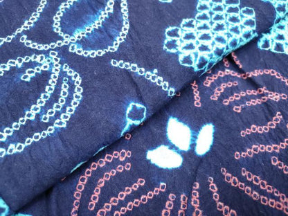 平和屋着物∴夏物　浴衣　有松鳴海絞り　花繋ぎ　綿　逸品　DABJ3105ea